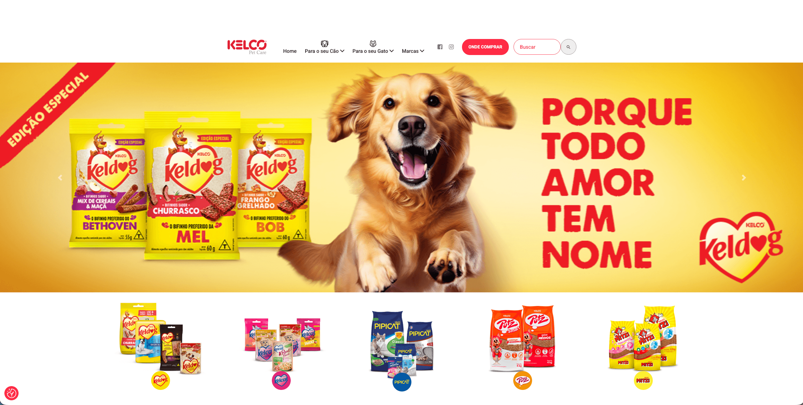 Site institucional Kelco Pet Care