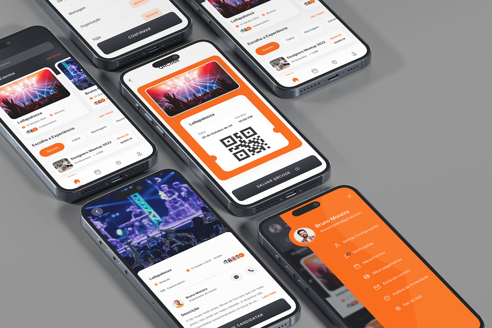 Aplicativo Ases Bares em mockups de smartphones